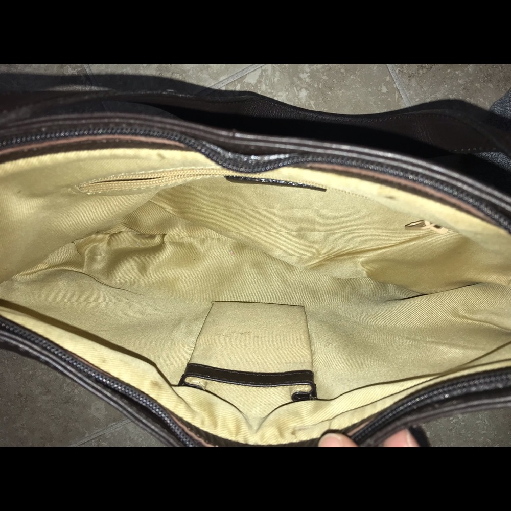 Studded Black Leather Shoulder Bag - Picture 6 of 8
